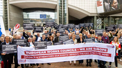Les membres du CEE devant le Parlement européen