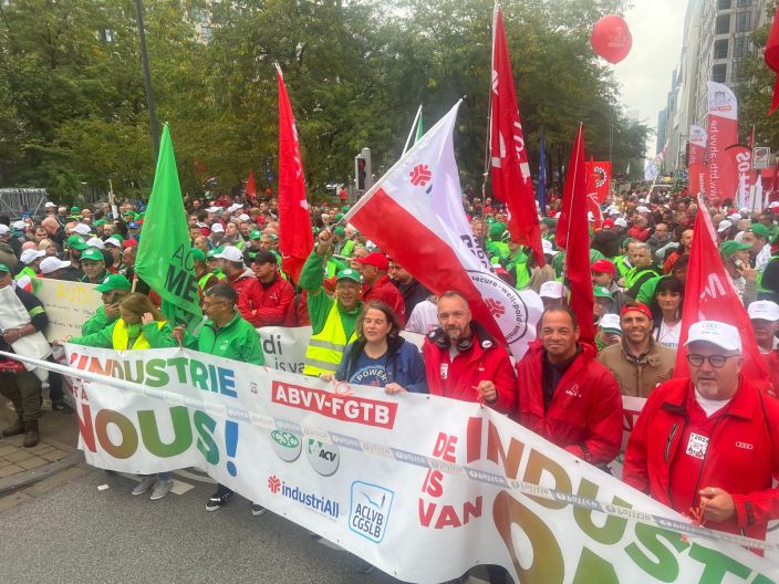 Manifestation syndicale sur la fermeture d'une usine Audi